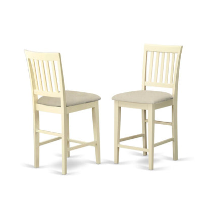 VERN5-WHI-C 5 Pc counter height pub set - counter height Table and 4 Kitchen Dining Chairs.