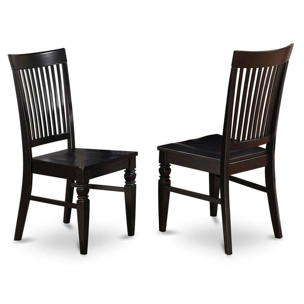 5  Pc  Dinette  set  with  a  Kitchen  Table  and  4  Wood  Dining  Chairs  in  Black