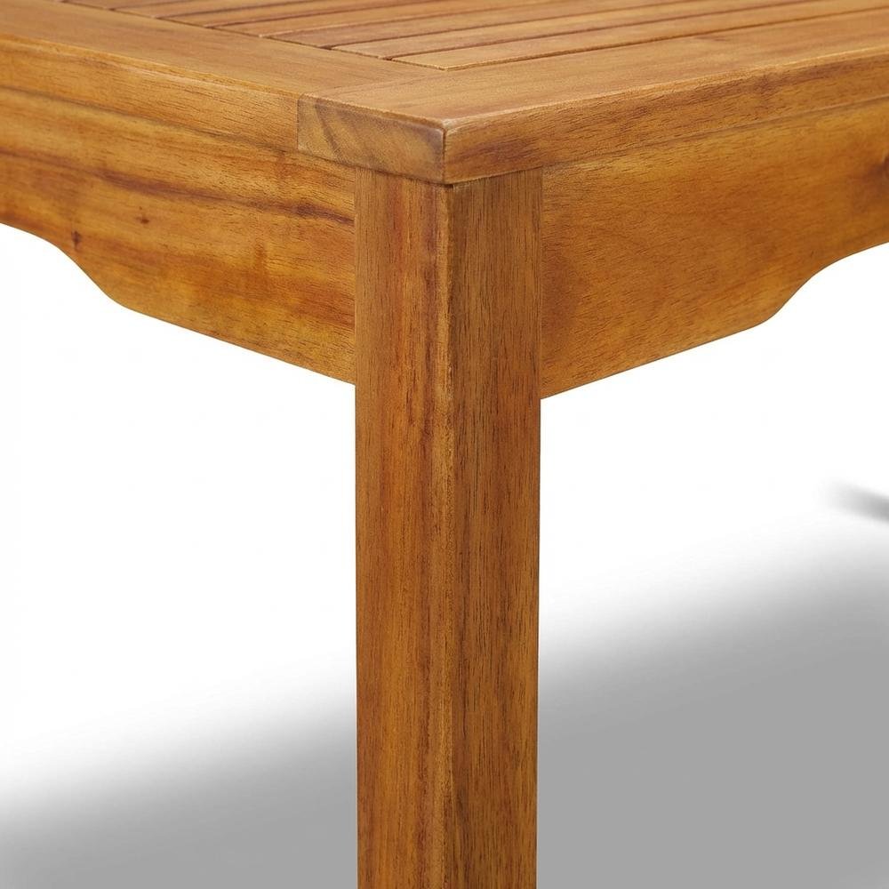 Wooden Patio Set with Oil Finish, Dining Table and 6 Outdoor Side Chairs