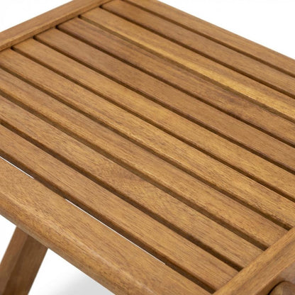 Oil-Finish Wooden Outdoor Patio Chair Set of 2 - Durable Finish, Foldable Design