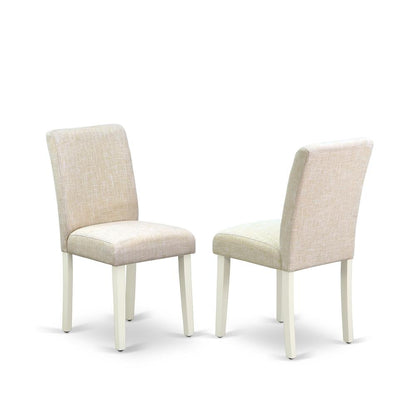 Dining Room Set Linen White, AVAB7-LWH-02