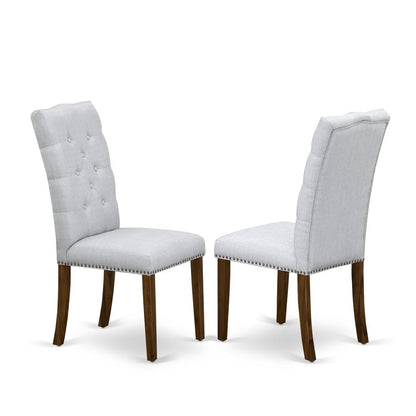 3 Pc Dining Set Contains a Square Dining Table and 2 Upholstered Chairs