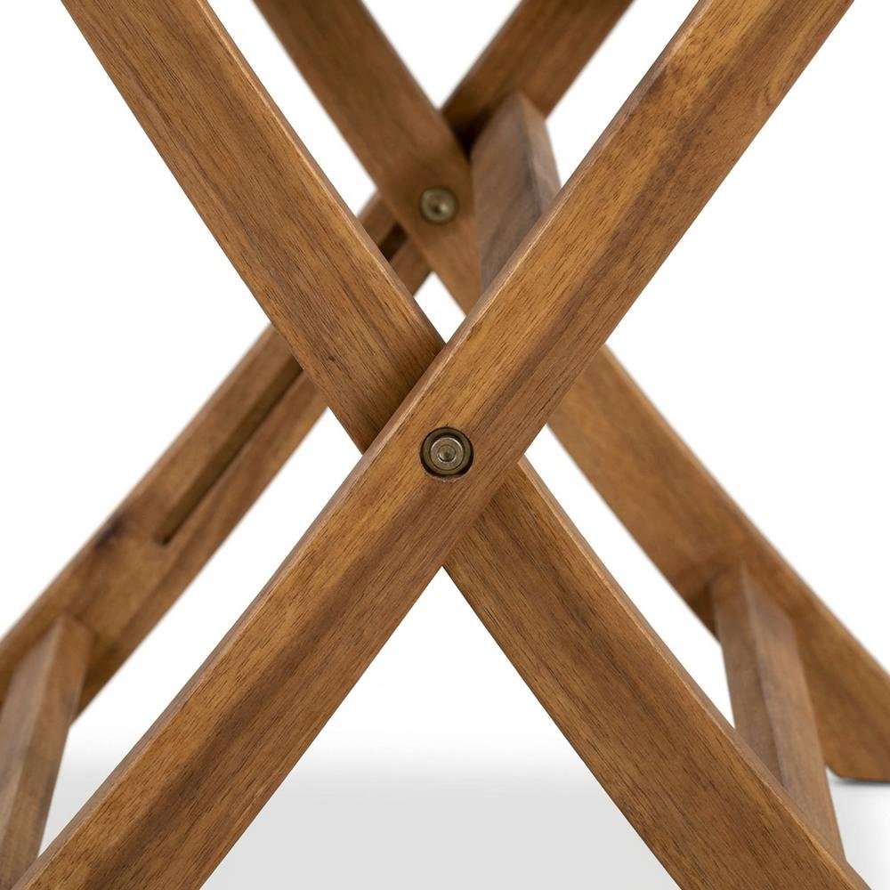 Oil-Finish Wooden Outdoor Patio Chair Set of 2 - Durable Finish, Foldable Design
