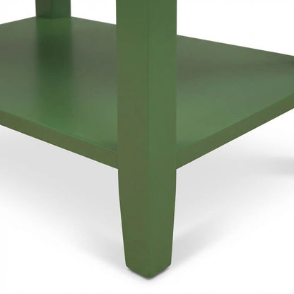 Clover Green Nightstand with Wooden Drawer and Sturdy Construction for Bedroom