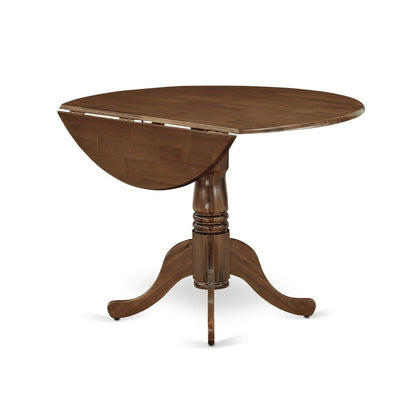 3 Piece Dining Table Set Contains a Round Kitchen Table with Dropleaf