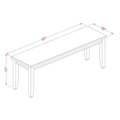 6  Pc  Dining  Table  with  bench-Dining  Table  and  4  Dining  Chairs  and  Bench