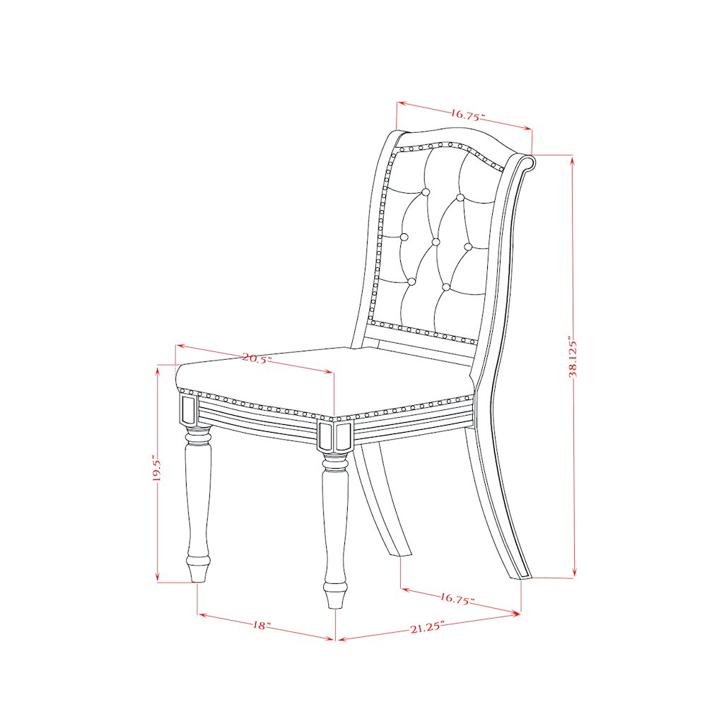 7 piece Dining Room Set of a Dinner Table and 6 Modern Dining Chairs