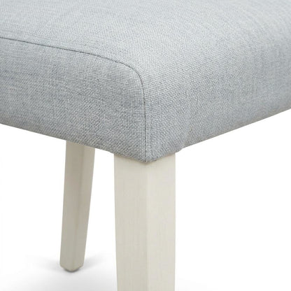 Solid Wood Linen Upholstered Modern Farmhouse Dining Chairs, Set of 2
