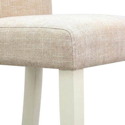 Linen-Upholstered Parsons Dining Chair with High Back for Kitchen Table, Set of 2