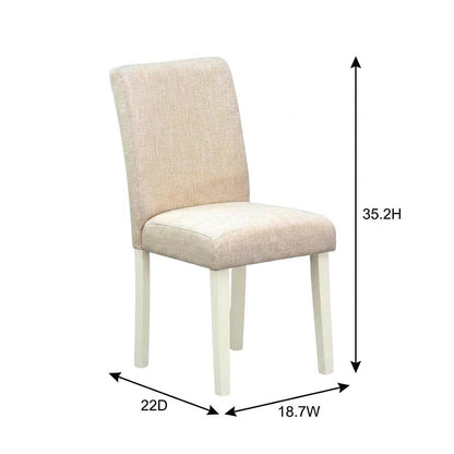 Linen-Upholstered Parsons Dining Chair with High Back for Kitchen Table, Set of 2