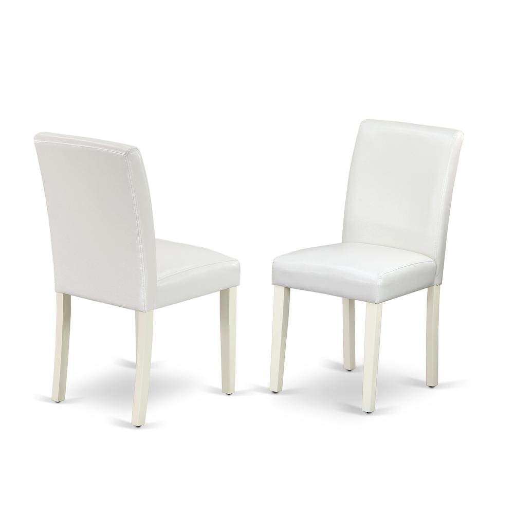 Faux Leather-Upholstered Parsons Dining Chair for Kitchen and Dining Room, Set of 2