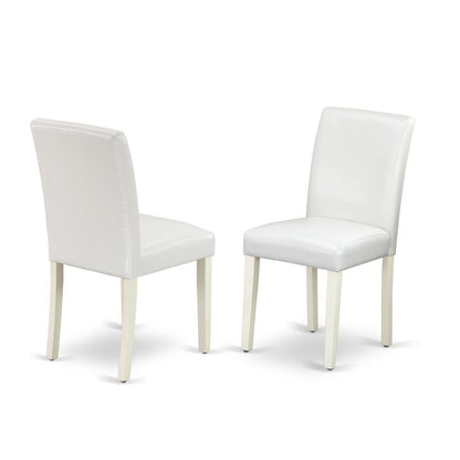 Faux Leather-Upholstered Parsons Dining Chair for Kitchen and Dining Room, Set of 2