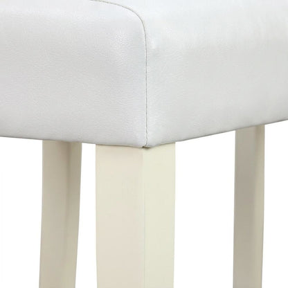 Faux Leather-Upholstered Parsons Dining Chair for Kitchen and Dining Room, Set of 2