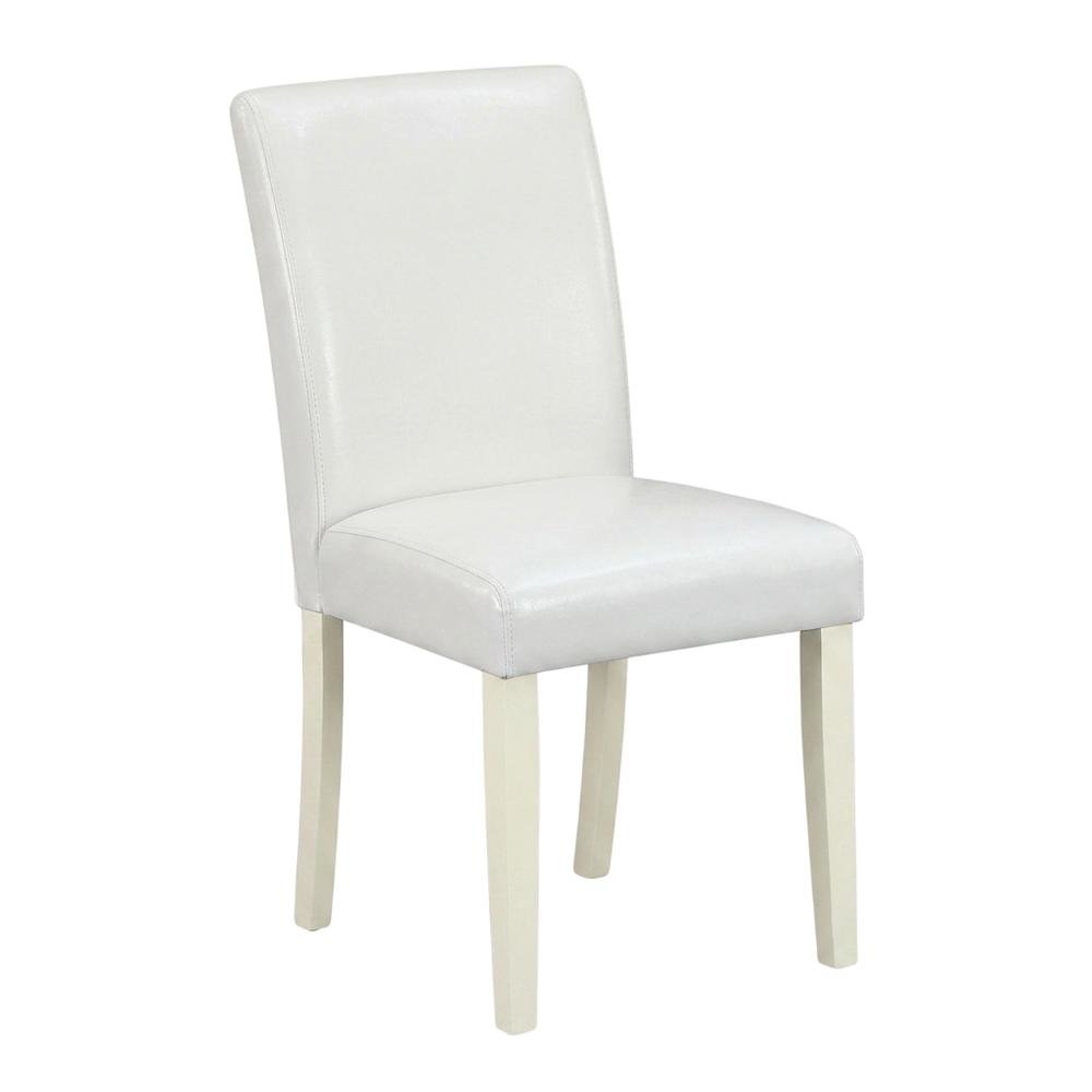 Faux Leather-Upholstered Parsons Dining Chair for Kitchen and Dining Room, Set of 2