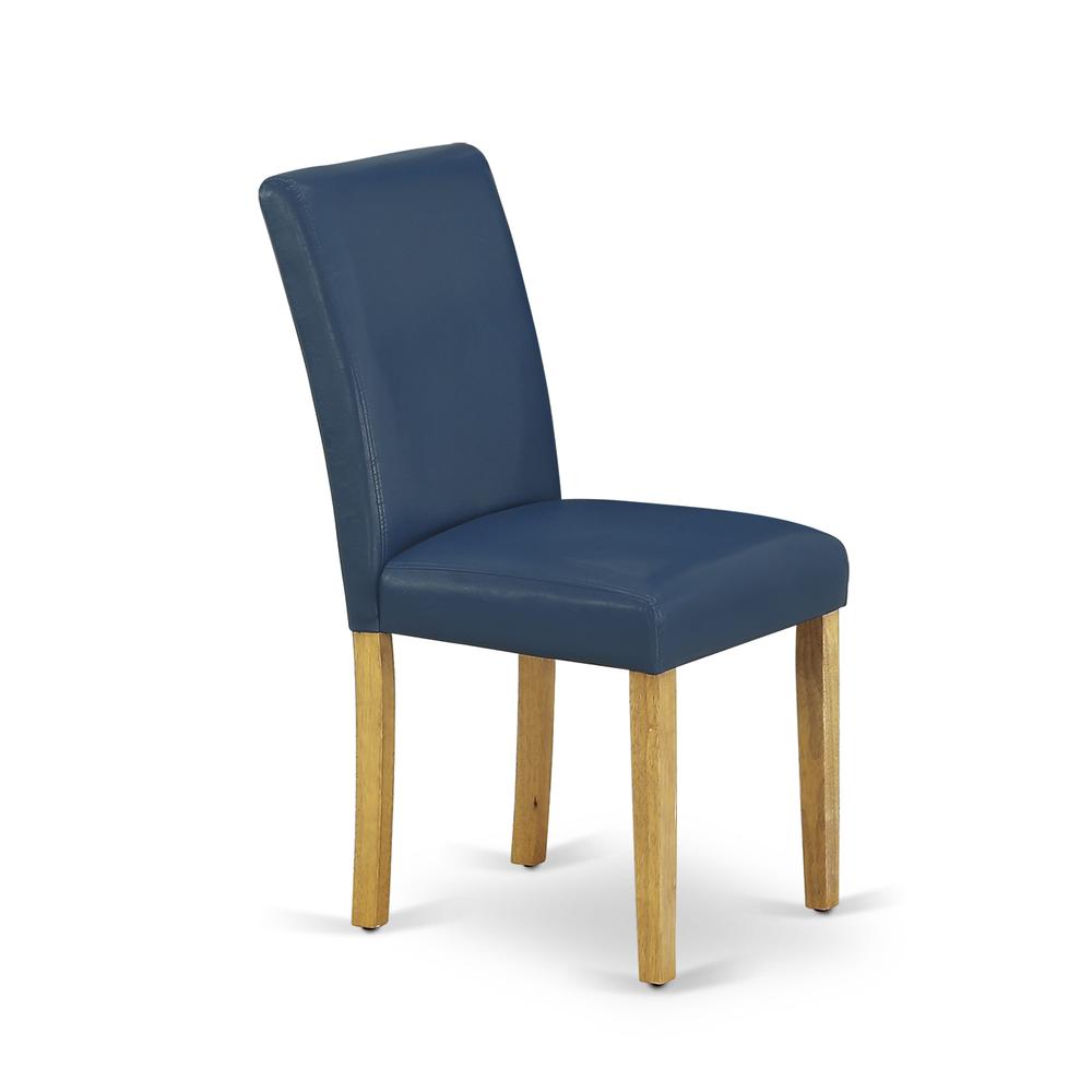 AMAB3-OAK-55 3 Piece Dining Table Set - 1 Wood Dining Table and 2 Oasis Blue Kitchen Chairs - Oak Finish
