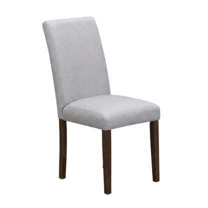 Solid Wood Linen-Upholstered Modern Dining Chair for Dining Room, Set of 2