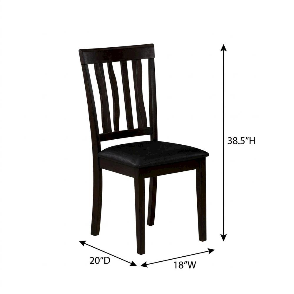 Faux Leather Upholstered Wooden Dining Chairs for Dining Room, Set of 2
