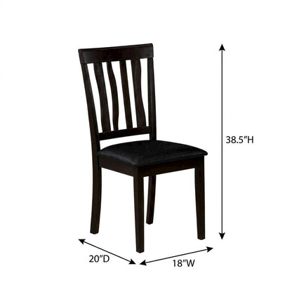 Faux Leather Upholstered Wooden Dining Chairs for Dining Room, Set of 2