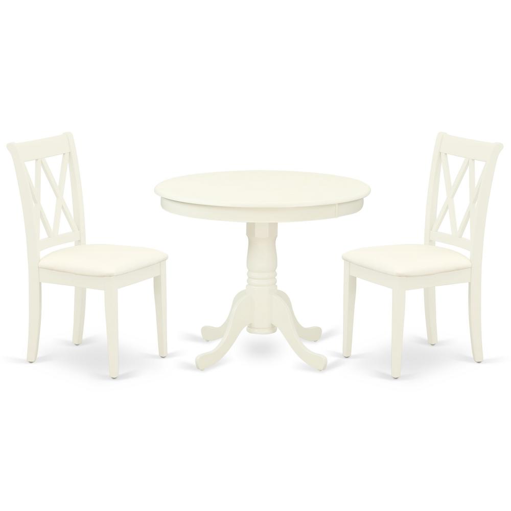 Dining Room Set Linen White, ANCL3-LWH-C