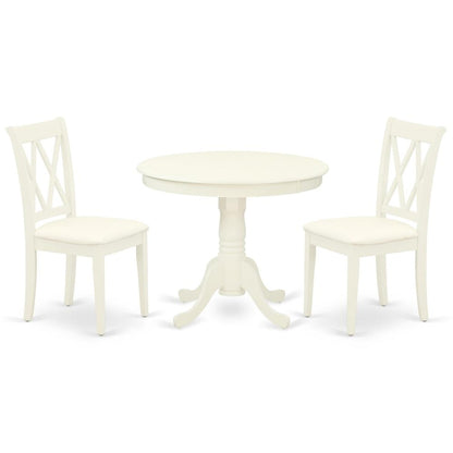Dining Room Set Linen White, ANCL3-LWH-C