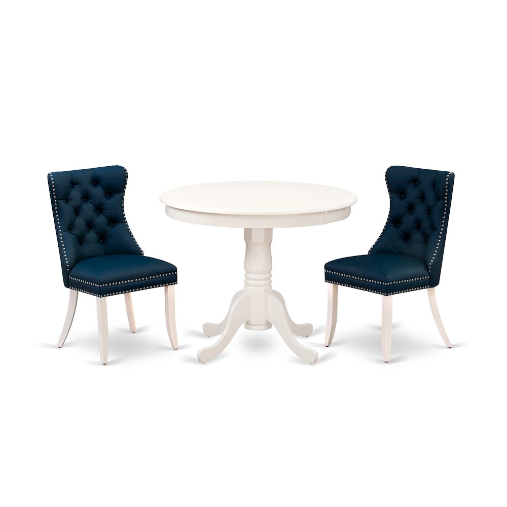3 Piece Dining Room Furniture Set Consists of a Round Kitchen Table
