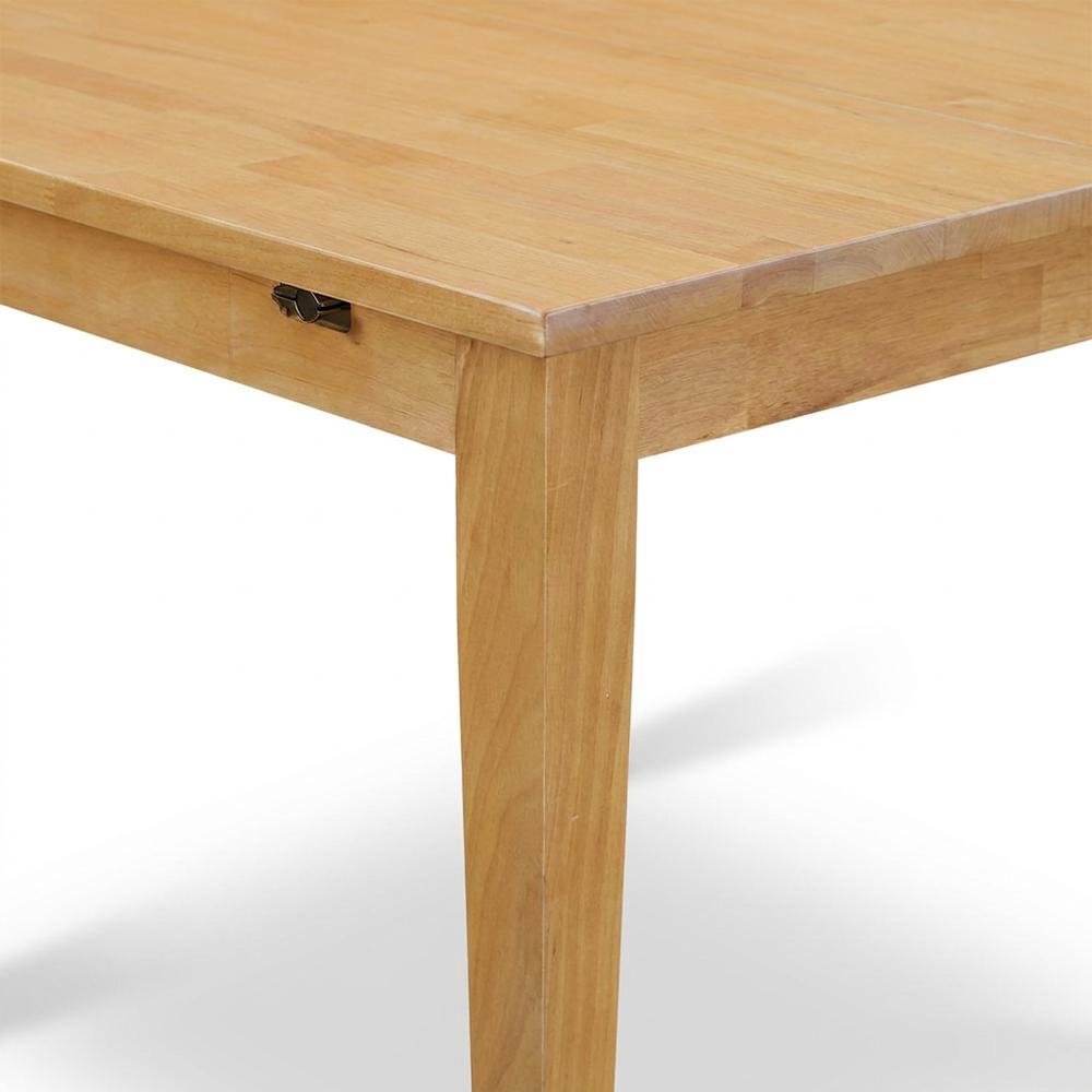 Rectangular Extendable Dining Table with Butterfly Leaf Extension, Oak