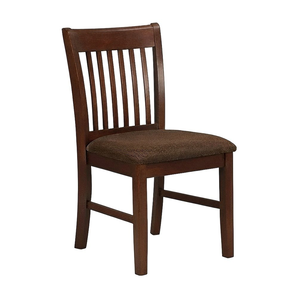 Solid Wood Round Dining Table and Chairs Set, Pedestal Base, Mahogany, 3 Piece