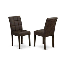Wooden Parsons Dining Chair, Upholstered Kitchen and Dining Room Chair, Set of 2