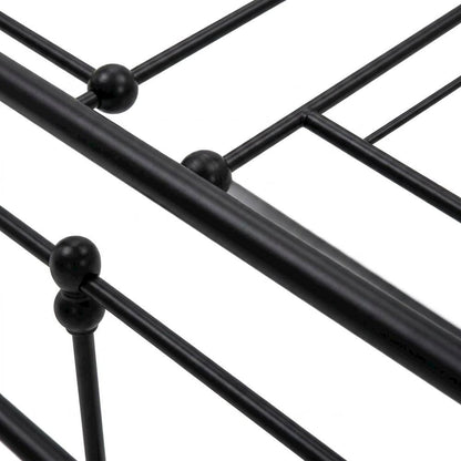 Solid Wood Canopy Bed with Metal Frame, Full Size Canopy Bed Frame