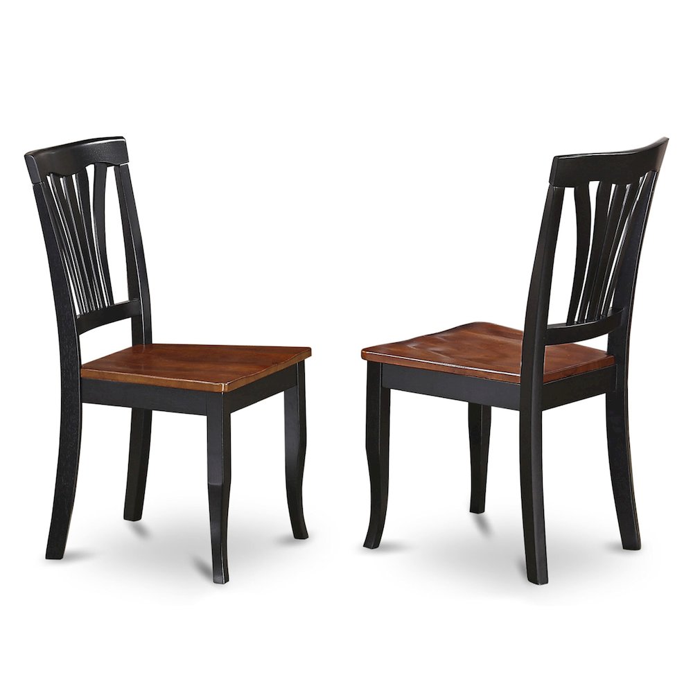 5-Piece Modern Dining Set, Black & Cherry