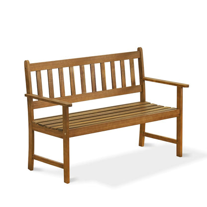 East West Furniture Belmont Bench without Cushion made of Acacia wood in Natural Oil finish