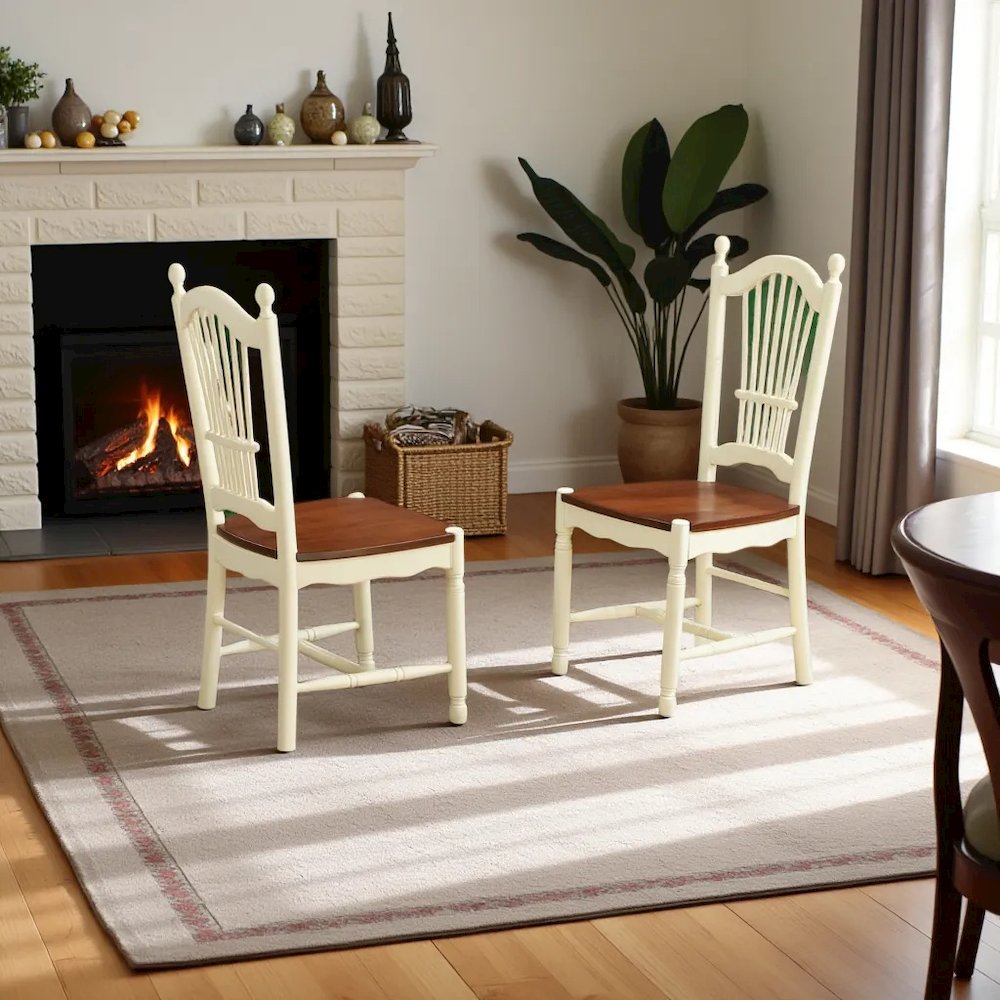 Elegant Wooden Dining Chair Set of 2 for Kitchen and Dining Room