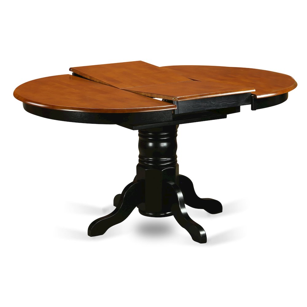 Oval Table with 18" Butterfly leaf -Black and Cherry