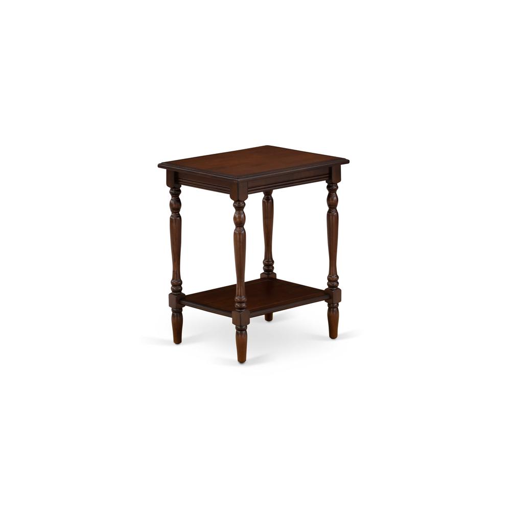 East West Furniture BF-0M-ET Night stand for Bedroom with Open Storage Shelf - Wood Side Table for Small Spaces, Stable and durable Constructed - Antique Mahogany Finish