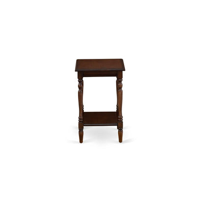 East West Furniture BF-0M-ET Night stand for Bedroom with Open Storage Shelf - Wood Side Table for Small Spaces, Stable and durable Constructed - Antique Mahogany Finish