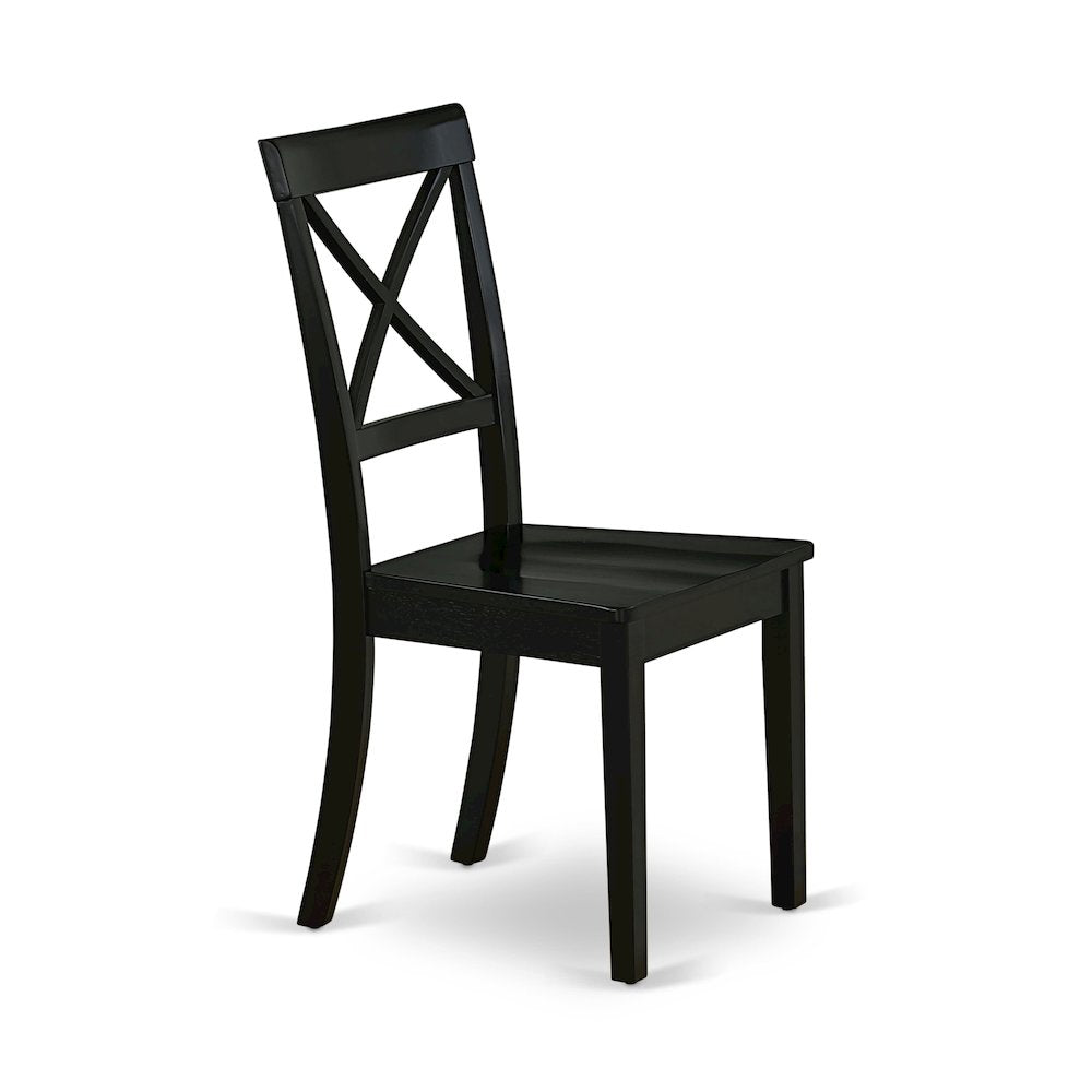 5-Piece Modern Dining Set, Black & Cherry