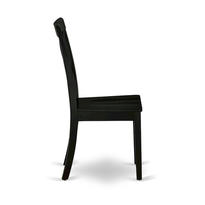 5-Piece Modern Dining Set, Black & Cherry