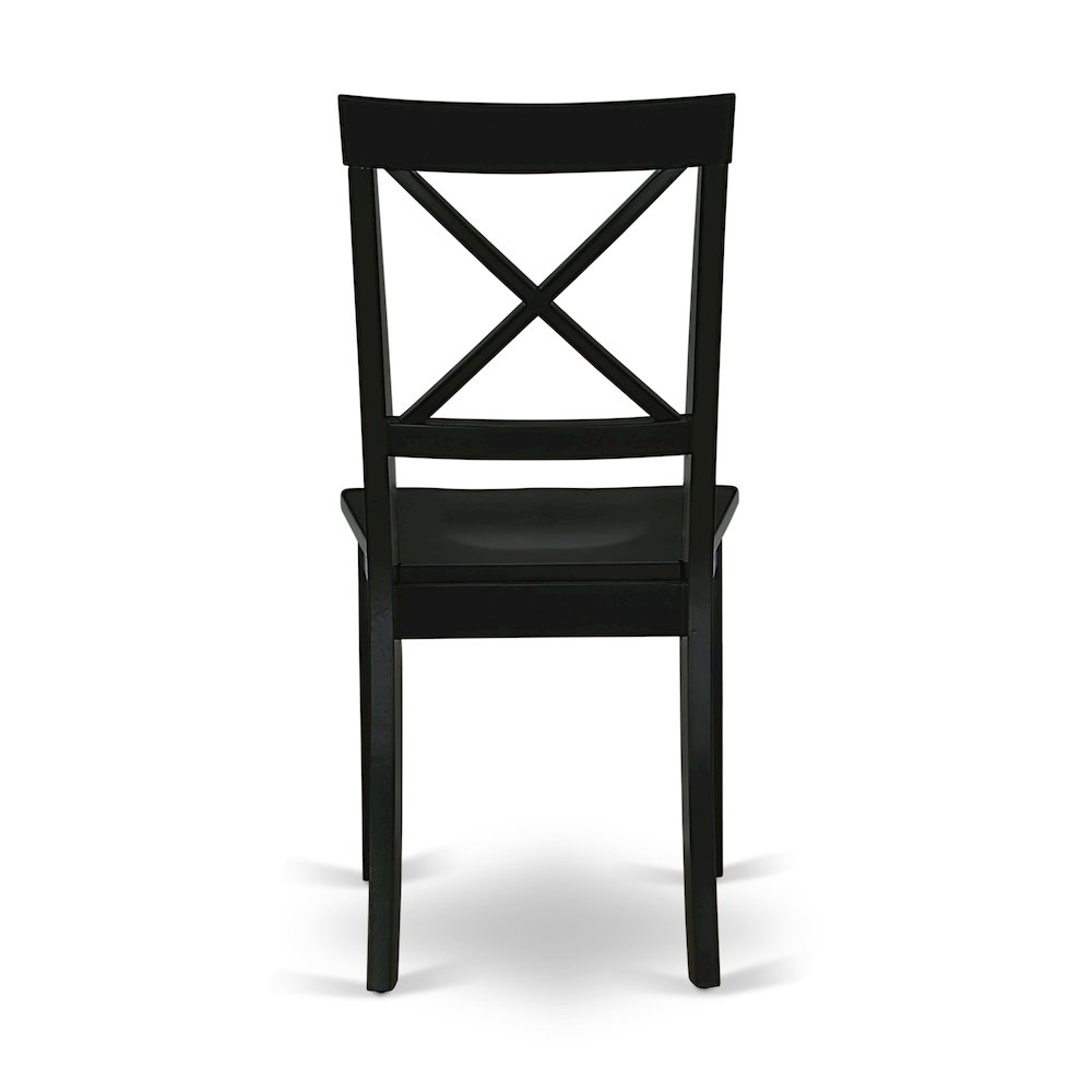 5-Piece Modern Dining Set, Black & Cherry