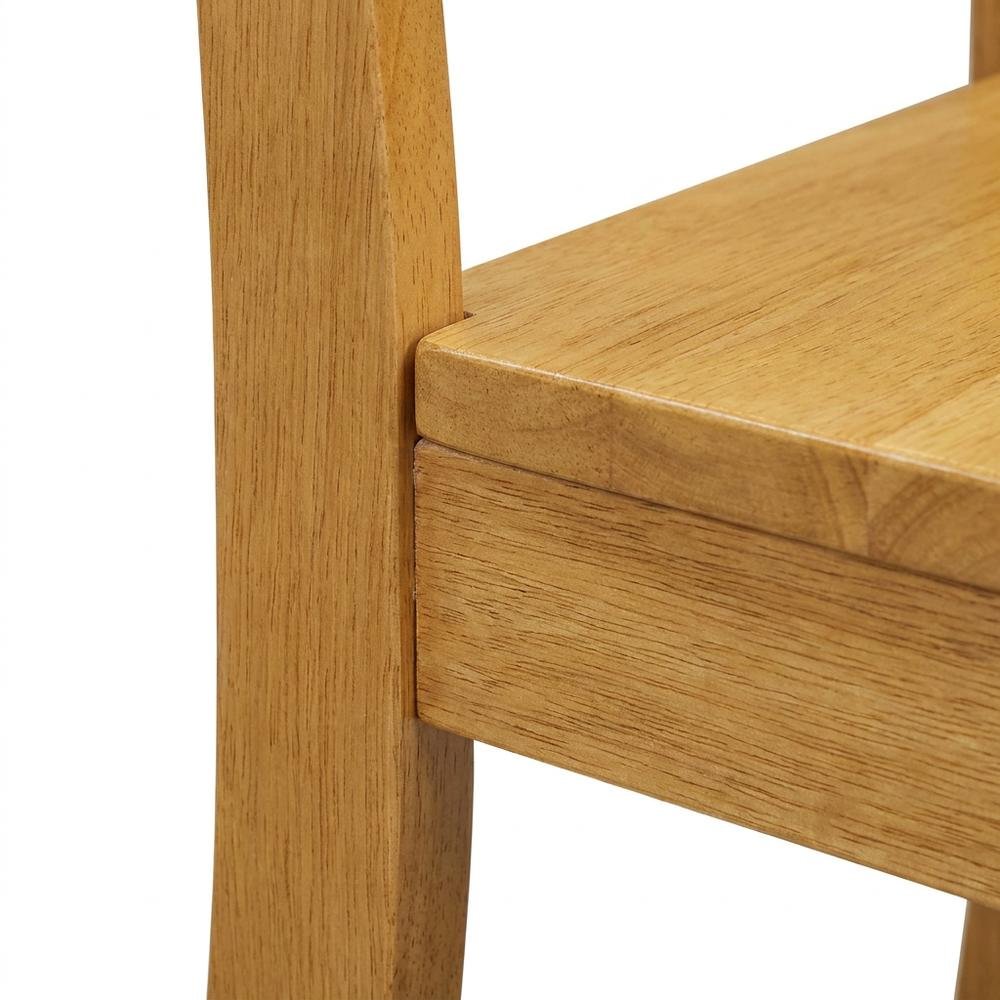 Dining Chair with High Back for Kitchen and Dining Room Table, Oak, Set of 2