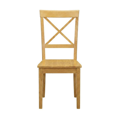 Dining Chair with High Back for Kitchen and Dining Room Table, Oak, Set of 2