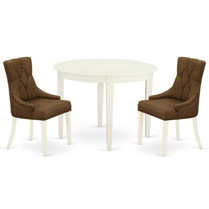 Dining Room Set Linen White, BOFR3-WHI-18
