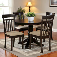 Elegant Slat Back Dining Chairs – Wooden Kitchen Chairs, Set of 2