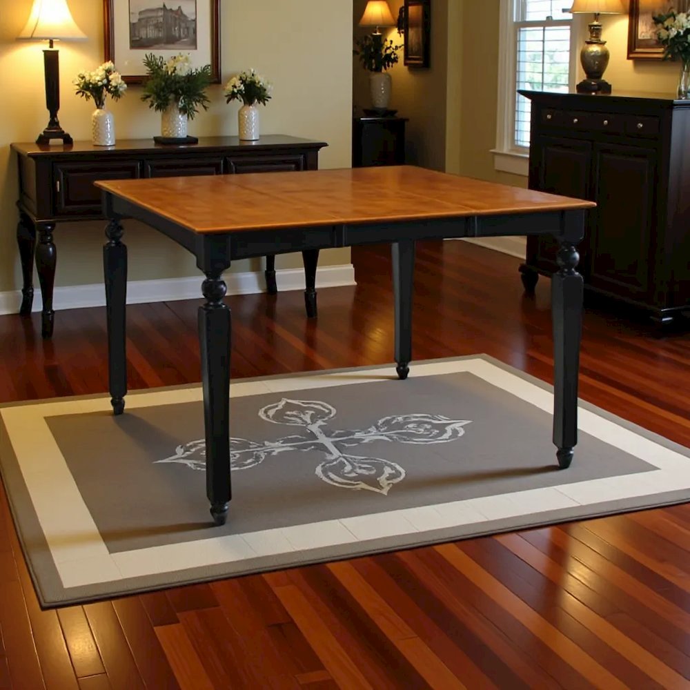 Elegant Black Dining Table – Counter Height Expandable Table for 6