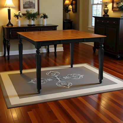 Elegant Black Dining Table – Counter Height Expandable Table for 6