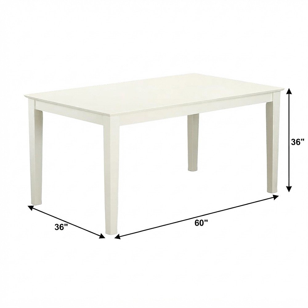 Coastal Farmhouse Rectangular Dining Table for Kitchen or Dining Room