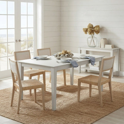 Coastal Farmhouse Rectangular Dining Table for Kitchen or Dining Room