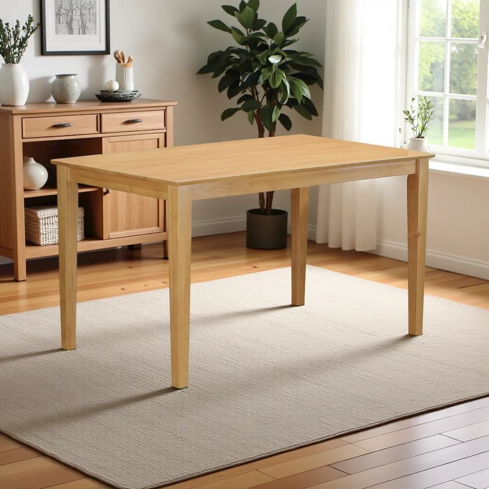 Elegant 60-Inch Counter Height Solid Wood Dining Table – Farmhouse Style