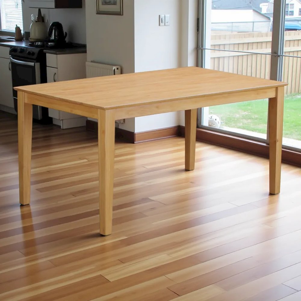 Elegant 60-Inch Solid Wood Dining Table – Farmhouse Kitchen Table