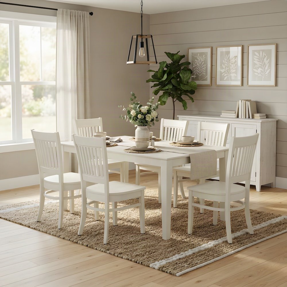 Wood Dining Table and Chairs Set, Kitchen Table with Seating