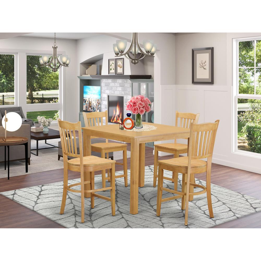 5  Pc  counter  height  pub  set-pub  Table  and  4  Kitchen  bar  stool